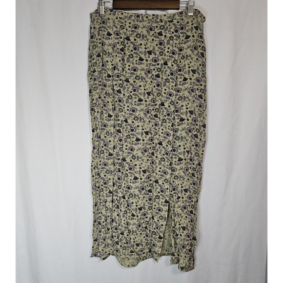 Cherokee Dresses & Skirts - Cottagecore Prairie Floral Maxi‎ Skirt Soft Green Romantic 90s Aesthetic